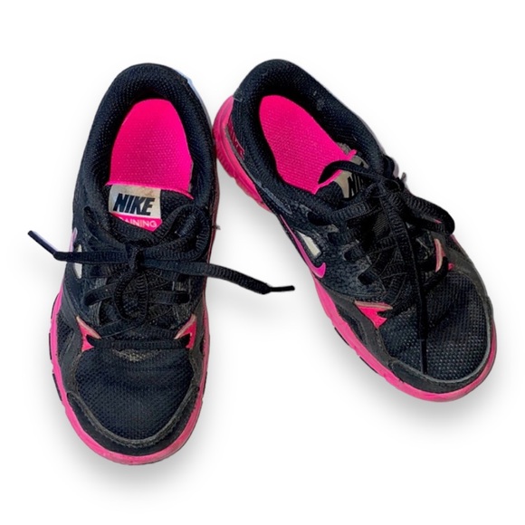 Nike Flex Supreme Black Pink kids running shoes Kid’s Size 12T - Picture 7 of 7